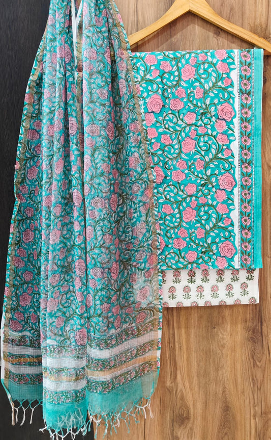 Cotton Suit Set with Kota Doria Dupatta CSKDD4